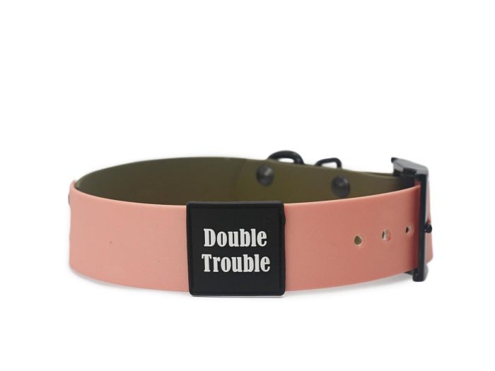 BioThane® ovratnicaTwo-Tone - roza/olivno zelena - slika 6